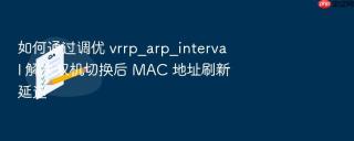 如何通过调优 vrrp_arp_interval 解决双机切换后 mac 地址刷新延迟