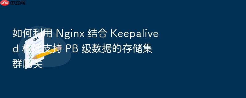 如何利用 nginx 结合 keepalived 构建支持 pb 级数据的存储集群网关