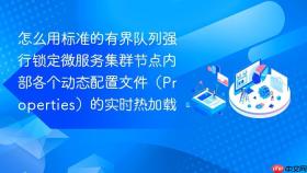 怎么用标准的有界队列强行锁定微服务集群节点内部各个动态配置文件(properties)的实时热加载