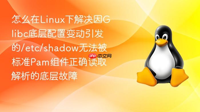 怎么在linux下解决因glibc底层配置变动引发的/etc/shadow无法被标准pam组件正确读取解析的底层故障