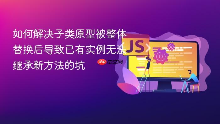 如何解决子类原型被整体替换后导致已有实例无法继承新方法的坑