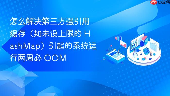 怎么解决第三方强引用缓存(如未设上限的 hashmap)引起的系统运行两周必 oom