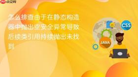 怎么排查由于在静态构造器中抛出空安全异常导致后续类引用持续抛出未找到