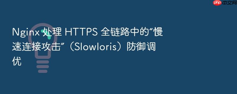 nginx 处理 https 全链路中的“慢速连接攻击”(slowloris)防御调优