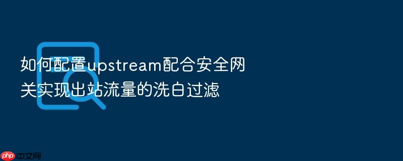 如何配置upstream配合安全网关实现出站流量的洗白过滤