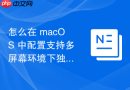 怎么在 macOS 中配置支持多屏幕环境下独立切换工作空间的专业模式