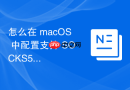 怎么在 macOS 中配置支持 SOCKS5 代理映射到本地端口的 SSH 隧道教程