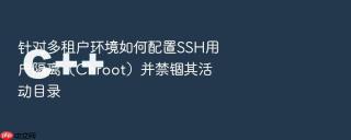 针对多租户环境如何配置SSH用户隔离（Chroot）并禁锢其活动目录