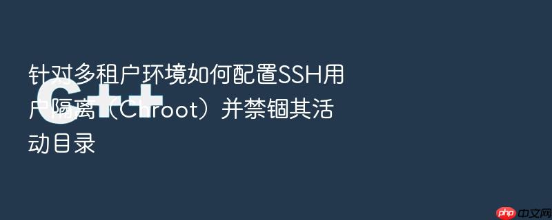 针对多租户环境如何配置ssh用户隔离(chroot)并禁锢其活动目录