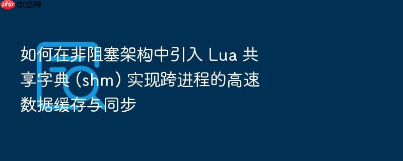 如何在非阻塞架构中引入 lua 共享字典 (shm) 实现跨进程的高速数据缓存与同步
