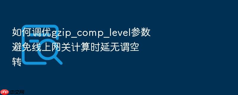 如何调优gzip_comp_level参数避免线上网关计算时延无谓空转