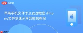 苹果手机文件怎么发送微信 iphone文件快速分享到微信教程