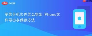 苹果手机文件怎么导出 iphone文件导出与保存方法