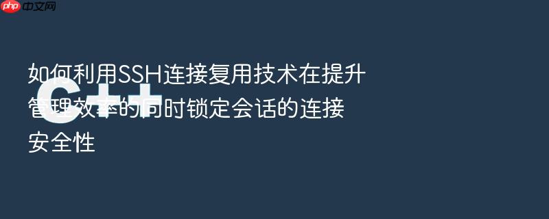 如何利用ssh连接复用技术在提升管理效率的同时锁定会话的连接安全性