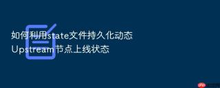 如何利用state文件持久化动态upstream节点上线状态