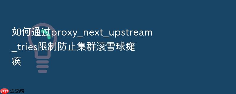 如何通过proxy_next_upstream_tries限制防止集群滚雪球瘫痪