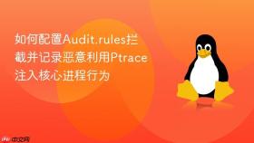 如何配置audit.rules拦截并记录恶意利用ptrace注入核心进程行为