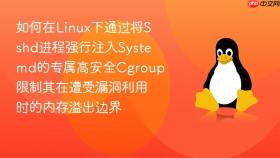 如何在linux下通过将sshd进程强行注入systemd的专属高安全cgroup限制其在遭受漏洞利用时的内存溢出边界