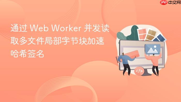 通过 web worker 并发读取多文件局部字节块加速哈希签名