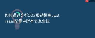 如何通过分析502报错排查upstream配置中所有节点全挂