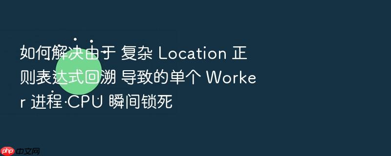 如何解决由于 复杂 location 正则表达式回溯 导致的单个 worker 进程 cpu 瞬间锁死