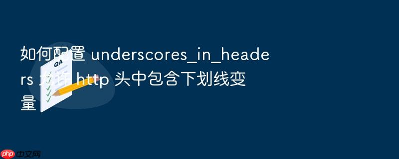 如何配置 underscores_in_headers 允许 http 头中包含下划线变量