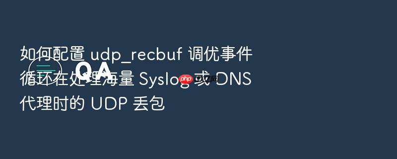如何配置 udp_recbuf 调优事件循环在处理海量 syslog 或 dns 代理时的 udp 丢包