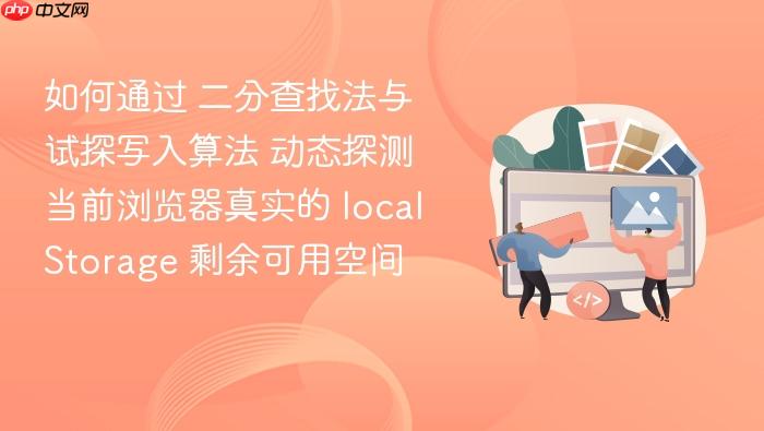 如何通过 二分查找法与试探写入算法 动态探测当前浏览器真实的 localstorage 剩余可用空间