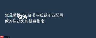 怎么掌握ssl证书与私钥不匹配导致的启动失败排查指南