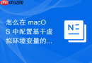怎么在 macOS 中配置基于虚拟环境变量的生产数据挂载隔离方案