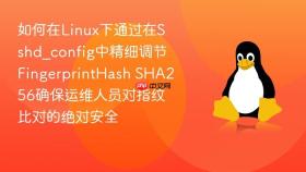 如何在linux下通过在sshd_config中精细调节fingerprinthash sha256确保运维人员对指纹比对的绝对安全