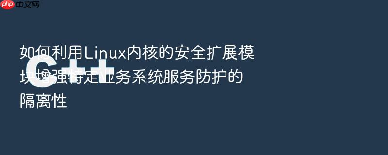 如何利用linux内核的安全扩展模块增强特定业务系统服务防护的隔离性