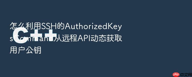 怎么利用ssh的authorizedkeyscommand从远程api动态获取用户公钥