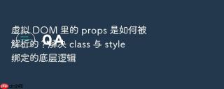 虚拟 dom 里的 props 是如何被解析的?解决 class 与 style 绑定的底层逻辑