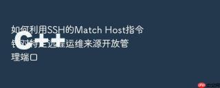如何利用ssh的match host指令针对特定远程运维来源开放管理端口