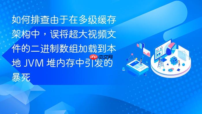 如何排查由于在多级缓存架构中,误将超大视频文件的二进制数组加载到本地 jvm 堆内存中引发的暴死