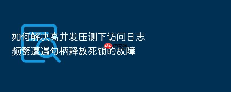如何解决高并发压测下访问日志频繁遭遇句柄释放死锁的故障