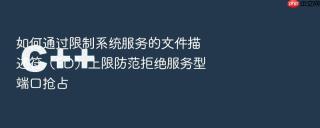 如何通过限制系统服务的文件描述符（FD）上限防范拒绝服务型端口抢占