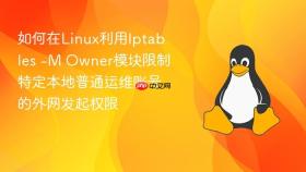 如何在linux利用iptables -m owner模块限制特定本地普通运维账号的外网发起权限