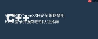 如何配置OpenSSH安全策略禁用Root登录并强制密钥认证指南