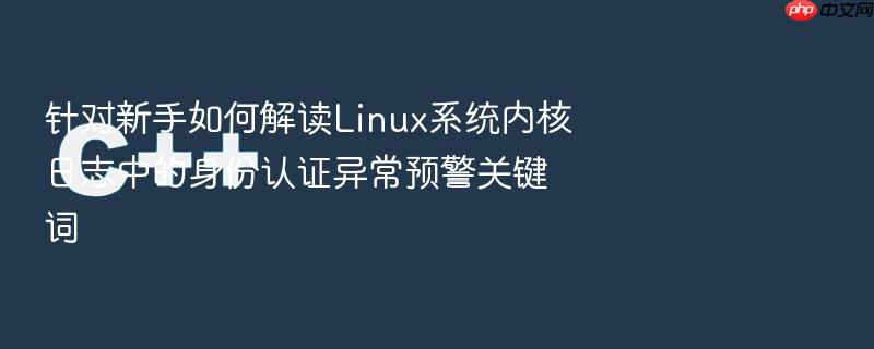 针对新手如何解读linux系统内核日志中的身份认证异常预警关键词