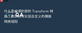 什么是编译阶段的 transform 转换?教你如何实现自定义的模板转换规则