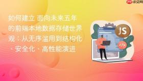 如何建立 面向未来五年的前端本地数据存储世界观：从无序滥用到结构化、安全化、高性能演进