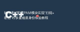 如何通过配置pam模块实现“扫码+密码”的多重维度身份核验教程