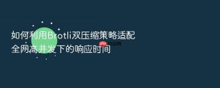 如何利用brotli双压缩策略适配全网高并发下的响应时间