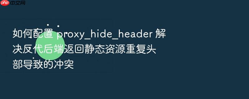 如何配置 proxy_hide_header 解决反代后端返回静态资源重复头部导致的冲突