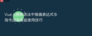 vue.js模板语法中插值表达式与指令渲染高级使用技巧