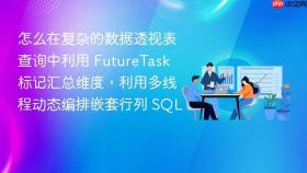 怎么在复杂的数据透视表查询中利用 futuretask 标记汇总维度，利用多线程动态编排嵌套行列 sql