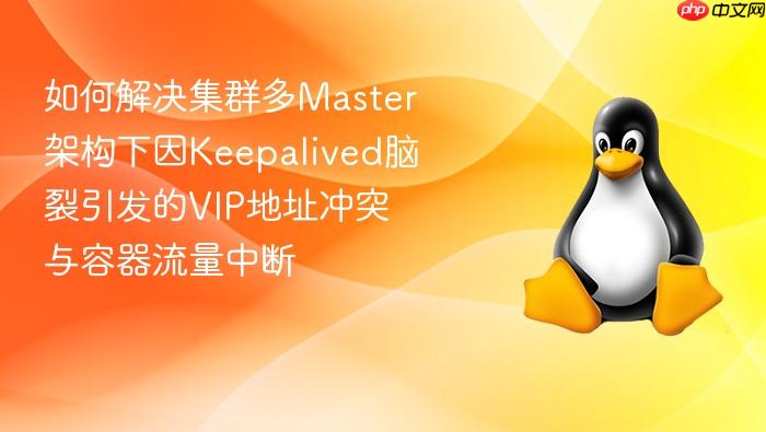 如何解决集群多master架构下因keepalived脑裂引发的vip地址冲突与容器流量中断