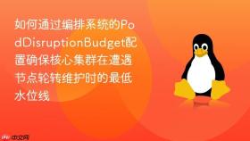 如何通过编排系统的poddisruptionbudget配置确保核心集群在遭遇节点轮转维护时的最低水位线